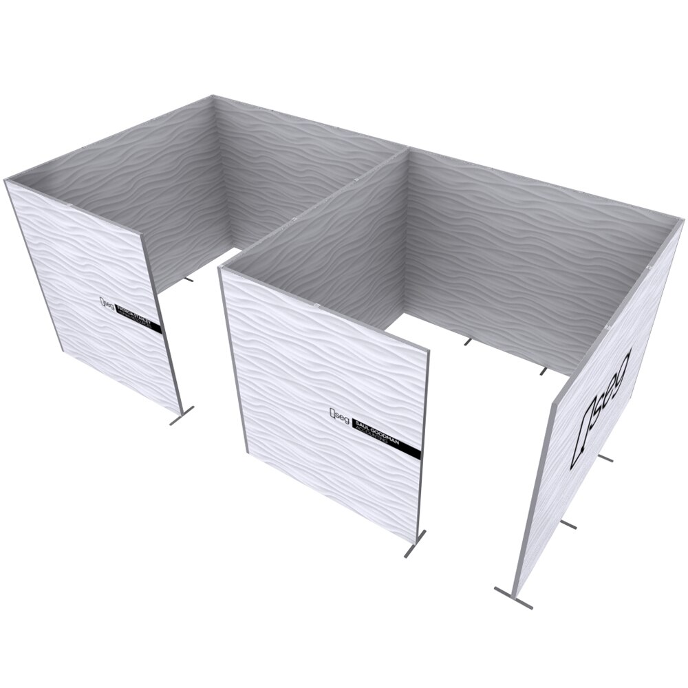 QSEG Office Partition — Double Office Partition / Full Custom Print